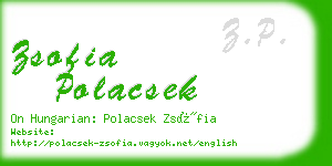 zsofia polacsek business card